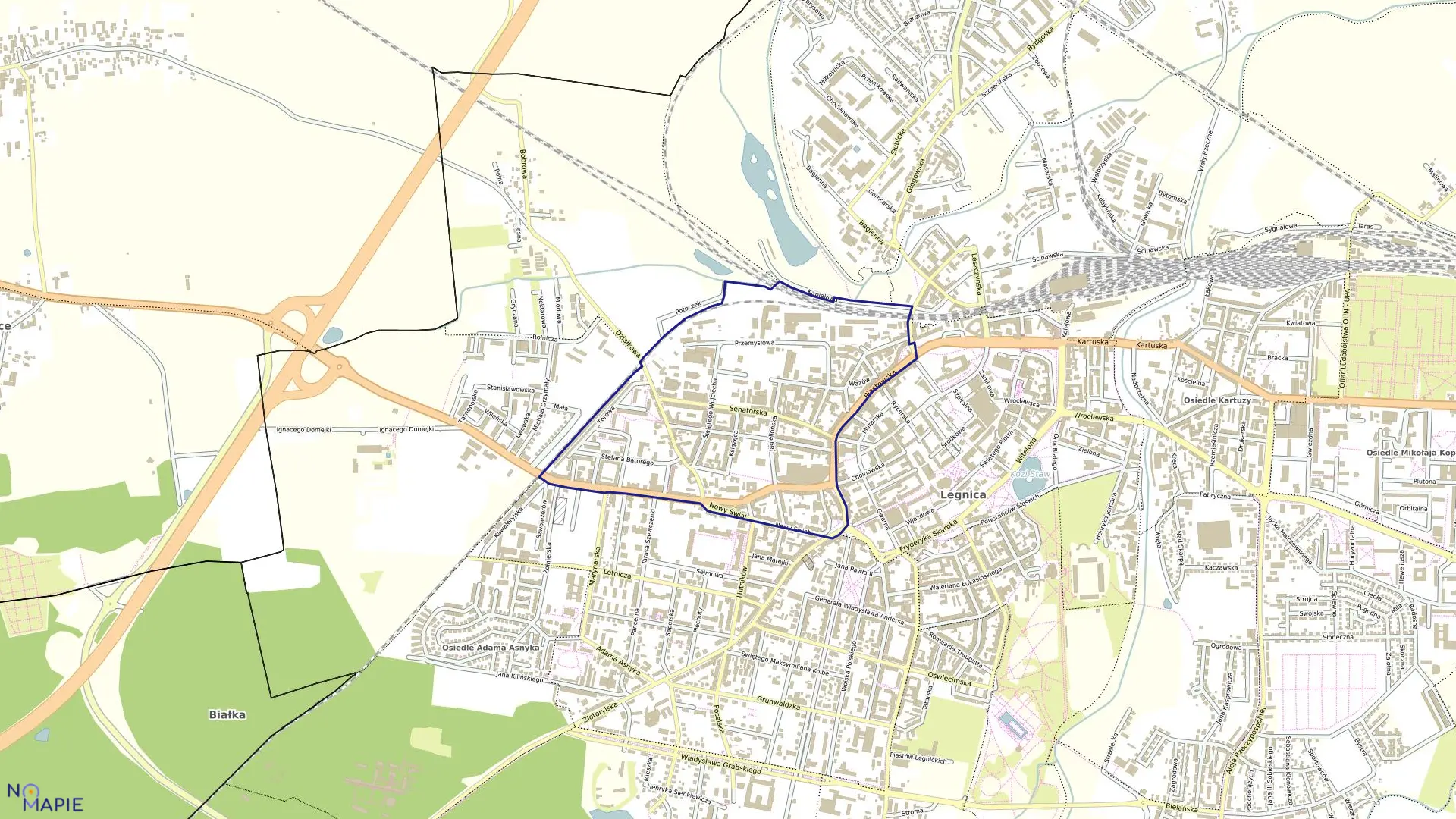 Mapa obrębu FABRYCZNA w mieście Legnica