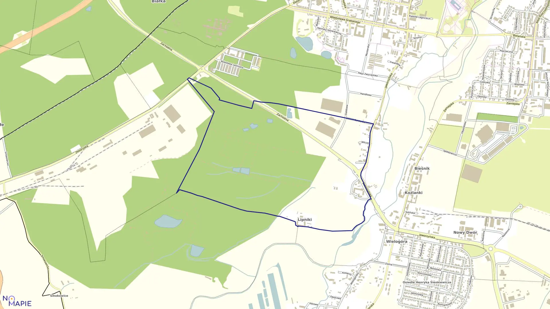 Mapa obrębu LUDWIKOWO w mieście Legnica