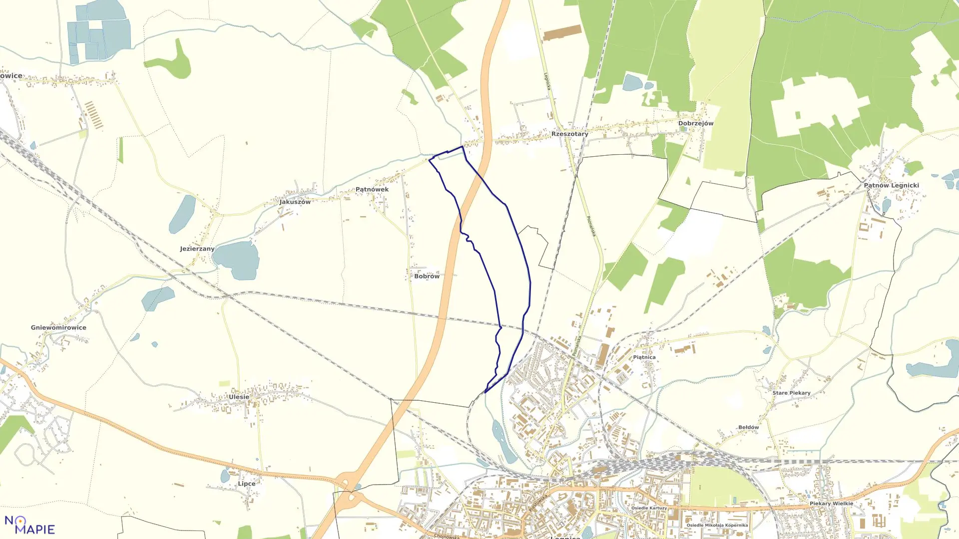 Mapa obrębu ZABŁOCIE w mieście Legnica